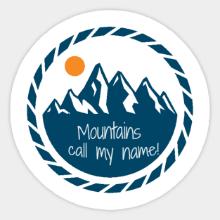 Cool mountain design for hikers and climbers Sticker